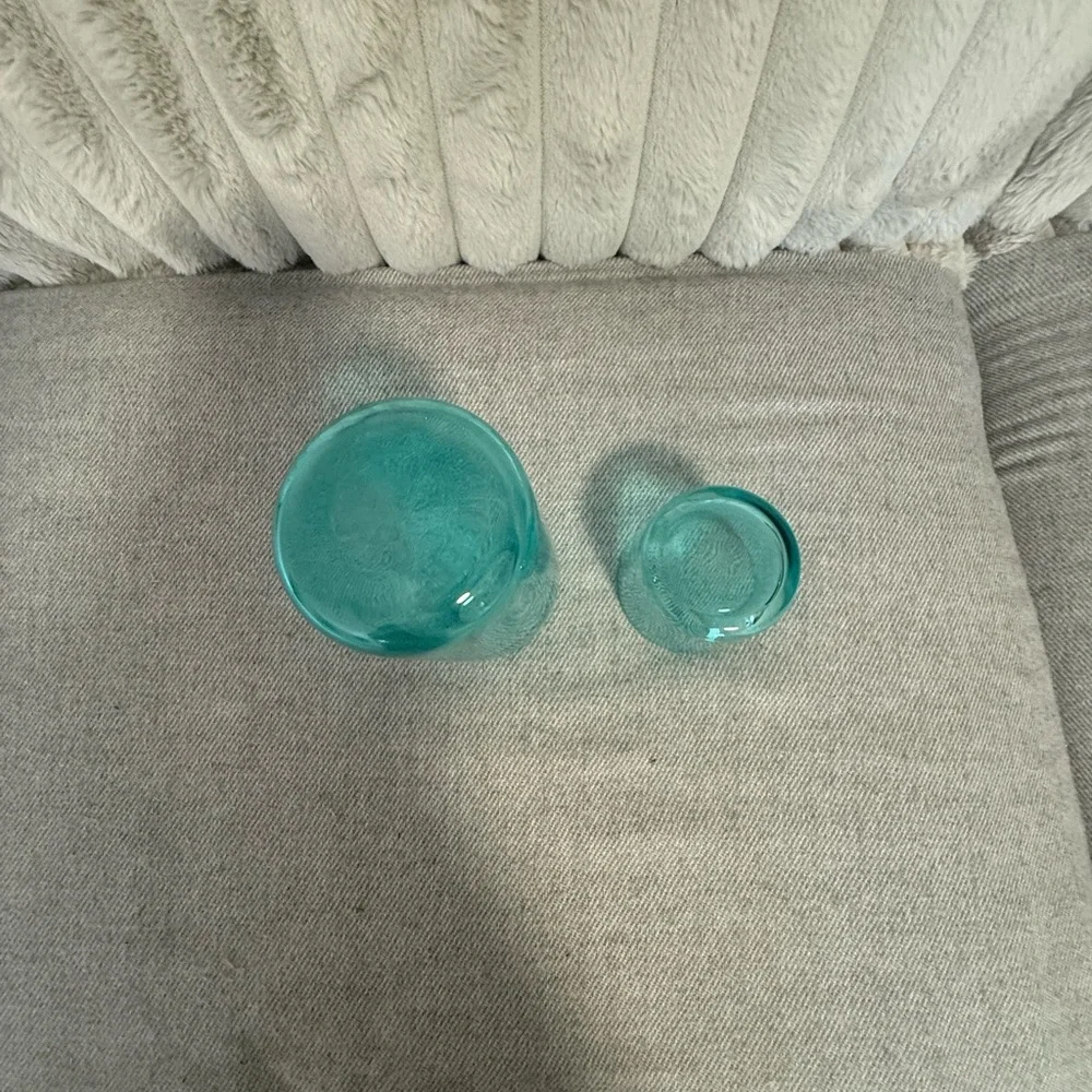 Jonathan Adler Aqua Carafe and Glass Set